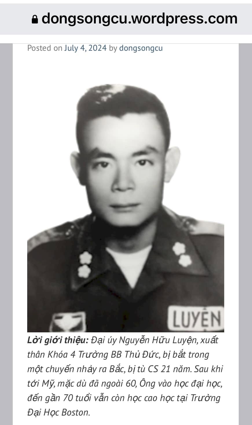 Ông Nguyễn Hữu Luyện – cựu tù chính trị Côn Đảo Địa điểm: Trại Phú Hải, Nhà tù Côn Đảo Thời gian: Những năm cuối của cuộc kháng chiến chống Mỹ cứu nước.