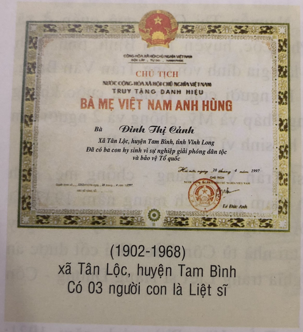 ĐINH THỊ CẢNH
