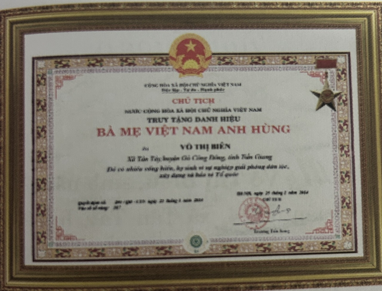 MẸ VÕ THỊ BIÊN