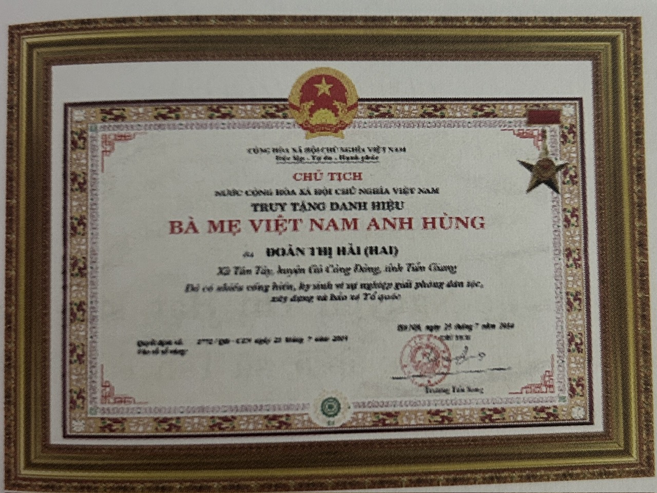 MẸ ĐOÀN THỊ HÀI