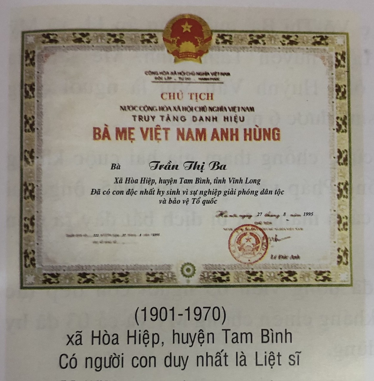 TRẦN THỊ BA
