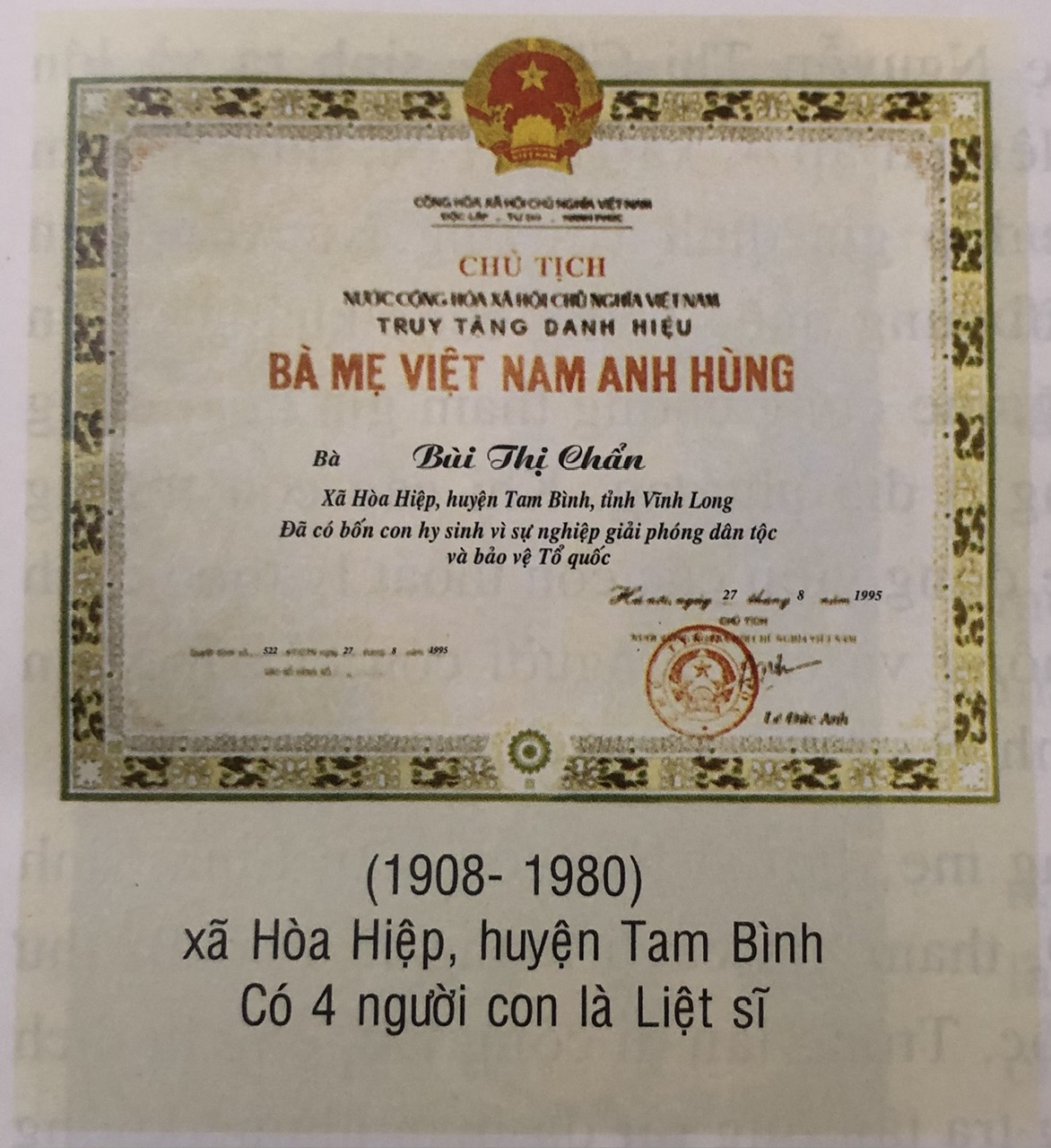 BÙI THỊ CHẨN