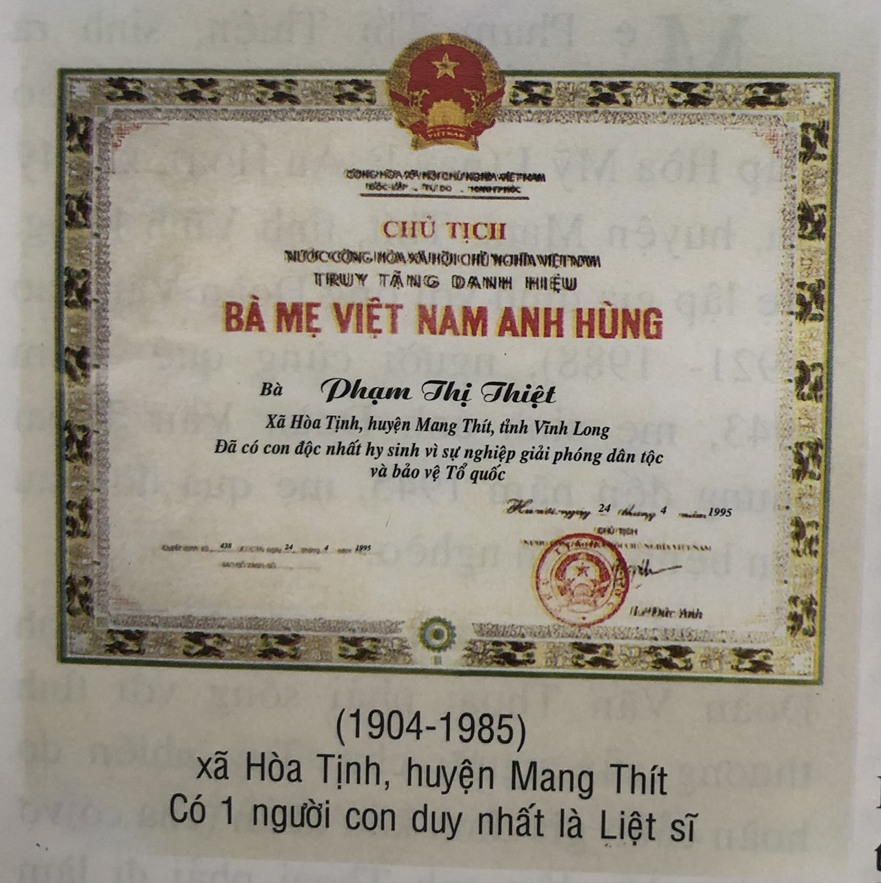 PHẠM THỊ THIỆT