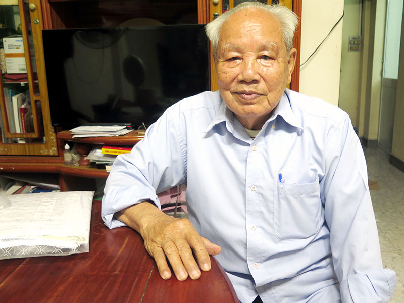 Ông Ngô Thận Trọng - cựu chiến binh của Tiểu đoàn 307, người đã có mặt ở ngày xuất quân 5-7-1948.