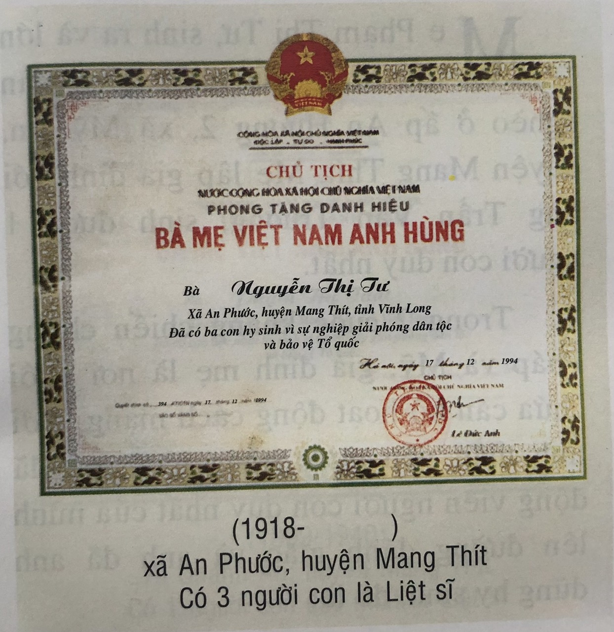NGUYỄN THỊ TƯ