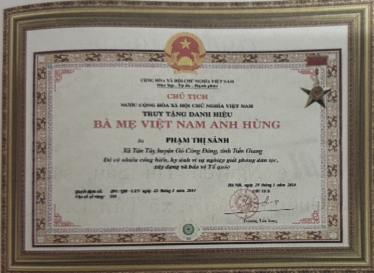 MẸ PHẠM THỊ SẢNH